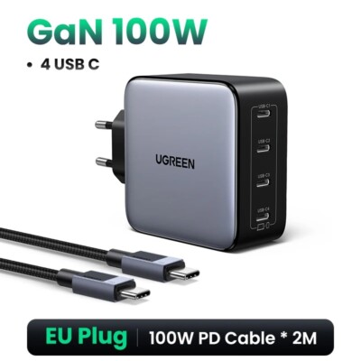 UGREEN 100W Nexode Charger 5 Ports USB C PD Fast Charging For Macbook iPhone 16