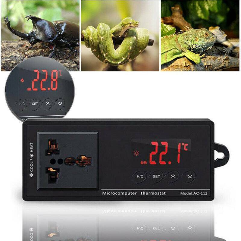 High Quality Digital Reptile Aquarium Thermostat heat mat temp control incubator eBay