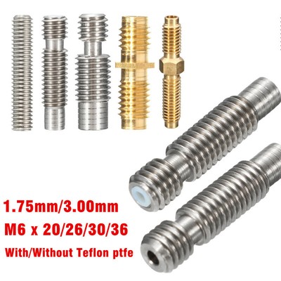20/26/30/36mm 3D Printer Extruder Accessory 1.75mm/3.00mm Thread Nozzle Throat