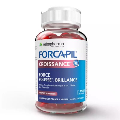 Forcapil hair growth supplement, 60 jellies, Arkopharma