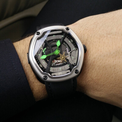 Pre-owned Reef Tiger Men Automatic Watches Luxury Watch Mechanical Wristwatch Hexagon Case