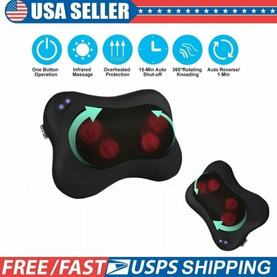 Best Massage Electronic Pillow Massager Cushion Car Lumbar Neck Back Shoulder
