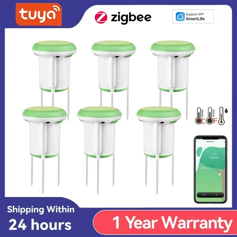 Tuya Smart Zigbee Soil Temperature And Humidity Monitor Sensor Waterproof Thermo