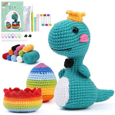 DIY handmade gift Crochet doll Material for Dinosaur Eggs with tutorial