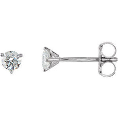 JADiamonds Martini Diamond Stud Earrings In 14K White Gold (1/4 ct. tw.)