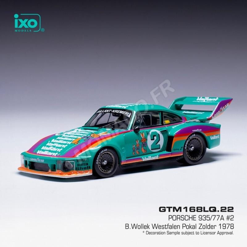 Ixo Ixogtm168lq.22 Porsche 935/77a 2 Bob Wollek Drm Zolder Westfalen 1978  1/43