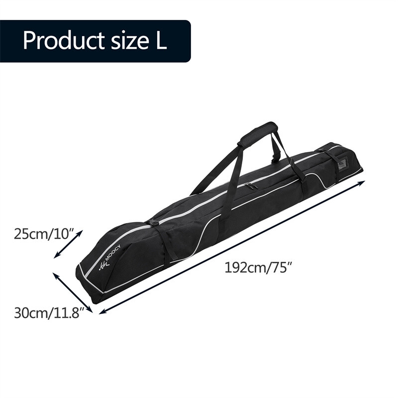 Ski Bag Snowboard Bag for Travel Transport 172/192cm Waterproof Wear-Resistant