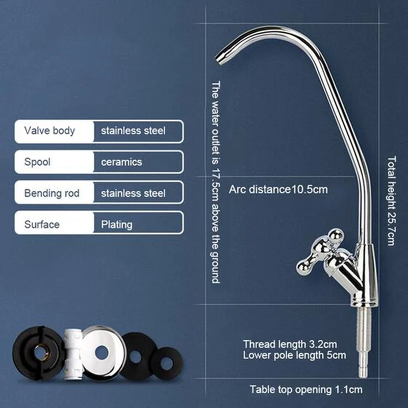 Faucet, Lead-free Filtered Faucet Fits Reverse Osmosis Uni