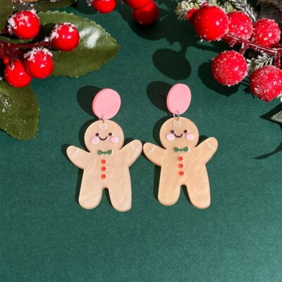 Fashion Christmas Tree Star Snowman Stud Earrings Drop Dangle Jewelry Women Gift