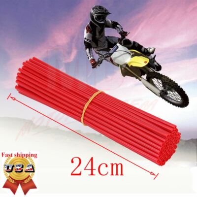 72Pcs Spoke Skins Covers Wheel Rim Guard Protector Wraps For Motocross Dirt Bike