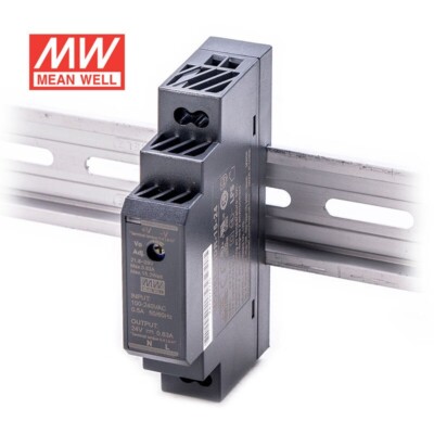 NEW Mean Well HDR-15 Series DIN Rail Power Supply 15W 12V 24V