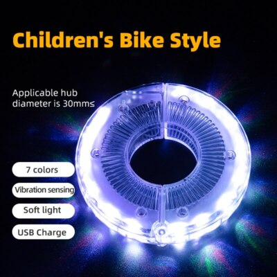 ROCKBROS Waterproof LED Bike Wheel Hub Light LED Colorful Bicycle Spoke Light
