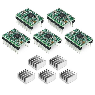 5x A4988 Stepstick Stepper Motor Driver Module + Heat Sink for Reprap 3D Printer