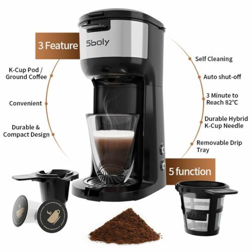 Single-Serve Coffee Maker K-Cup Stainless Steel Coffee Machi