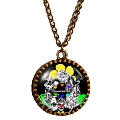 Undertale Necklace Pendant Jewelry Game Undyne Toriel Flowey Asriel Brave Gift