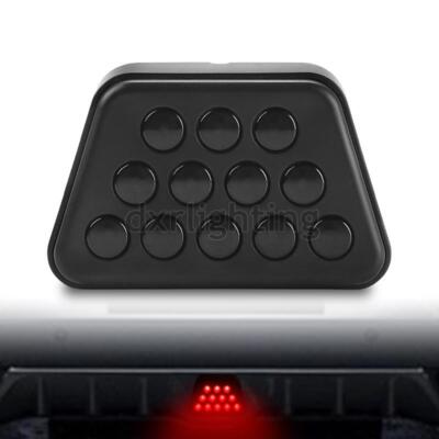 Universal 3rd Brake 12 LED Strobe Rear Bumper Tail Stop Light Red Flash Fog Lamp