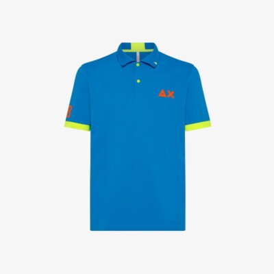 

Polo SUN68 Мужская модель Polo Logo Fluo A33122 Бирюзовый E2023, Turquoise