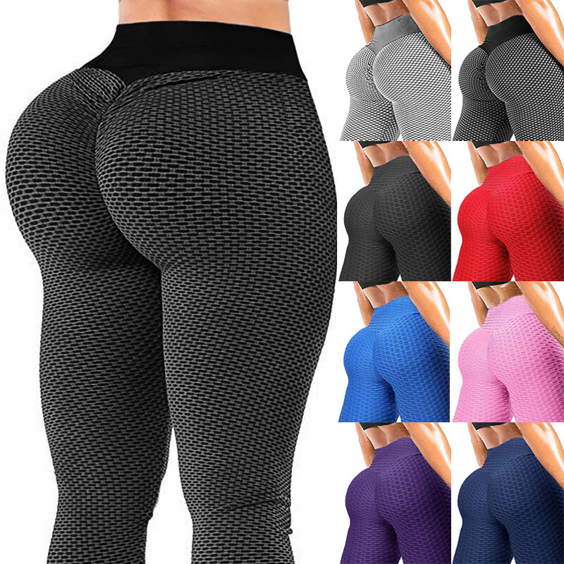 Damen Yoga Leggings Push Up Fitness Leggins Herren Hosen Kompression Laufhose