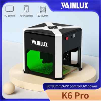 Portable 3W CNC Laser Engraver Mini Laser Engraving Machine DIY Logo Printer