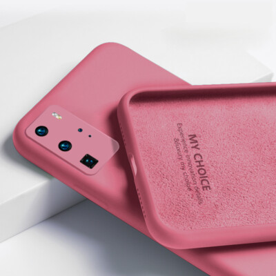 For Huawei P40 Pro P30 P20 Lite Mate 20 30 Lite Liquid Silicone Case Soft Cover