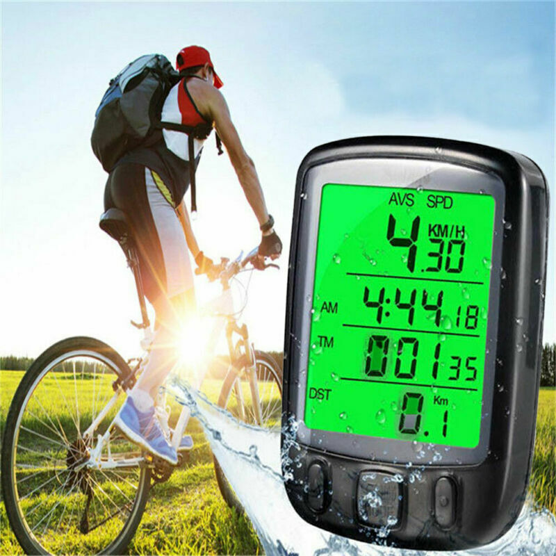 Bike Bicycle Speedometer Cycle Digital Odometer Computer Waterproof LCD MPH KMH