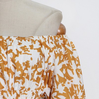 MARKENLOS DAMENKLEID ELEGANT SCHULTERN WEISS BEIGE WEICH BOHOO BÖHMISCHE 91278