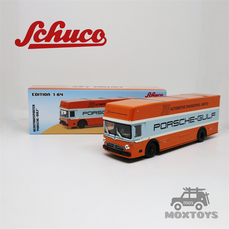 Schuco 1:64 Transporter Renntransporter Blue Orange Diecast