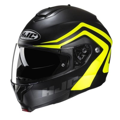 HJC C91N Nepos MC3HSF Klapphelm (Schwarz/Gelb) Gr: L (59)