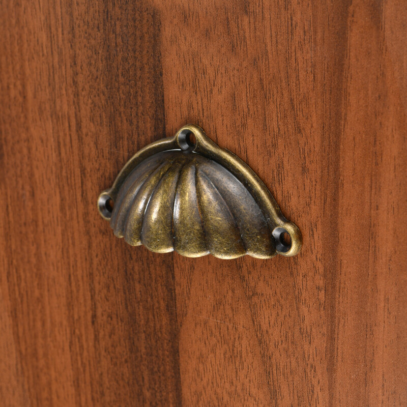 6x Shell Shape Antique Handle DIY Drawer Pulls Alloy Handle Cabinet Hardware Kit