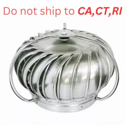 12 in. Wind Turbine Head Attic Exhaust Vent Roof Rotary Ventilator