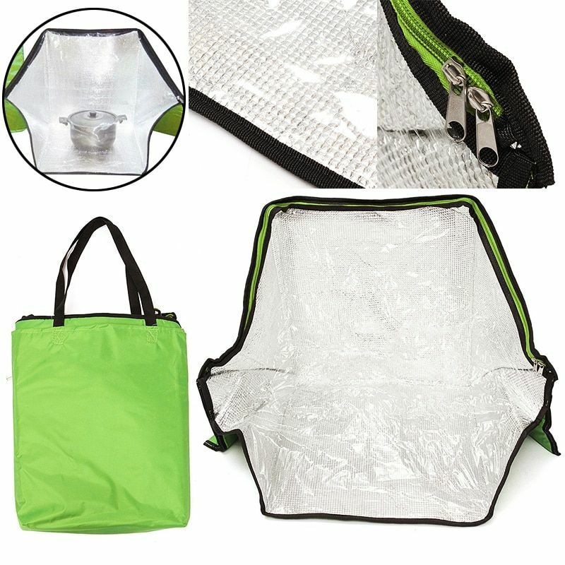 Green Solar Oven Bag Portable Outdoor Cooking Bags Camping Hiking Cooking Tools