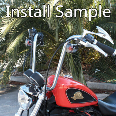 MOTORCYCLE CHROME SPEAR BLADE CUSTOM MIRRORS 8MM 10MM 4 BOBBER CRUISER CHOPPER