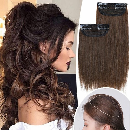 One Piece Hair Pad Clip in 100% Remy Human Hair Extensions Topper Hairpiece Base
