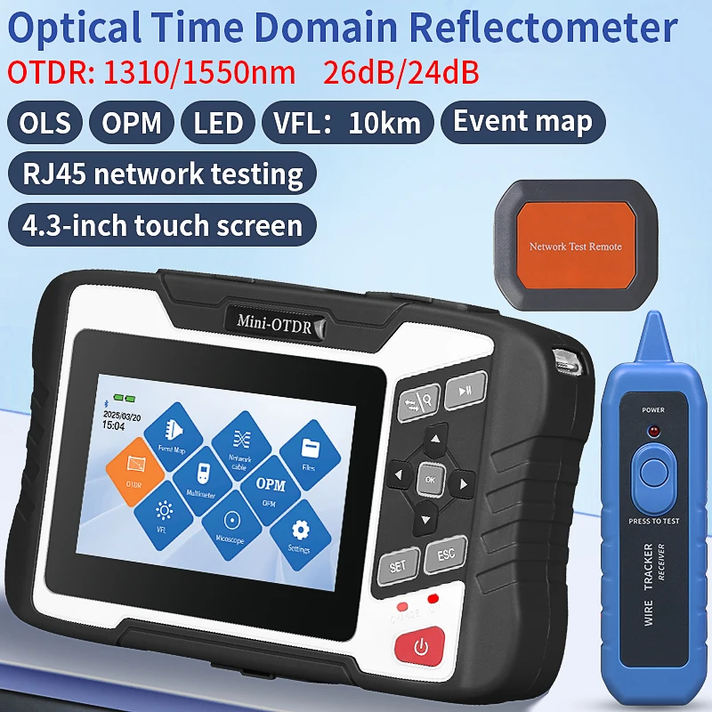 AUA-100U/100A Optical Time Domain Reflectometer 1310/1550nm OTDR Fiber Optic Cab