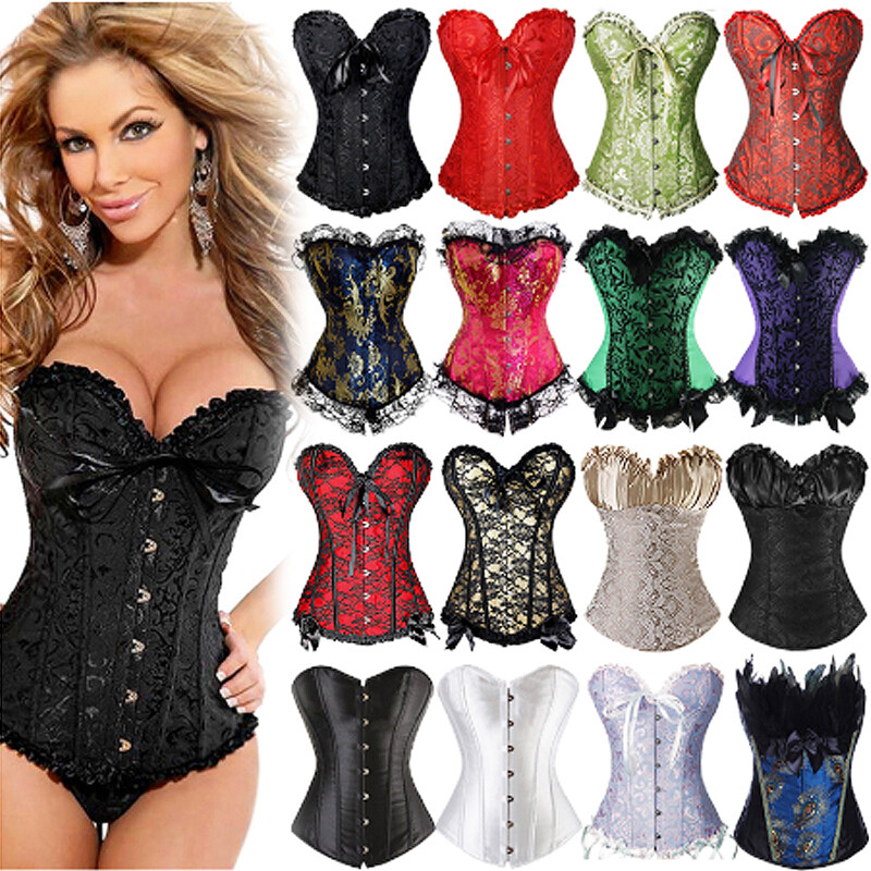 .Sexy Top Dessous Kleid Burlesque Corsage Vollbrust Korsett Korsage Damen Corset