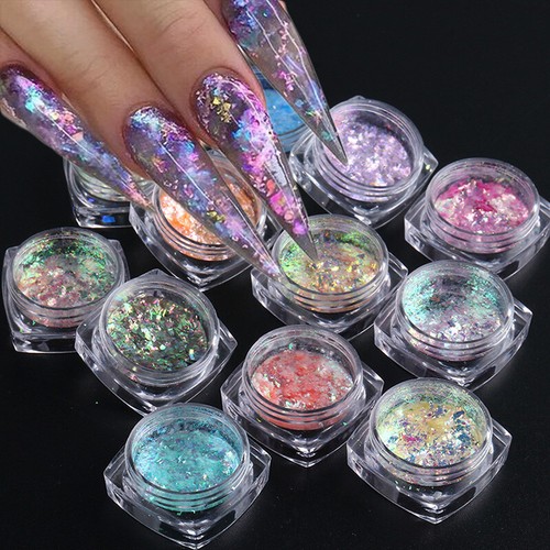 Opal Nails Powder Holographic Shiny Iridescent Sequins Opal Nails Powder Holographic Shiny Iridescent Sequins