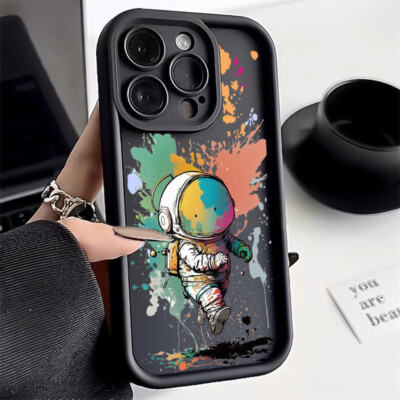For OPPO VIVO Infinix Tecno Astronaut Cartoon Back Case ShockProof Phone Cover