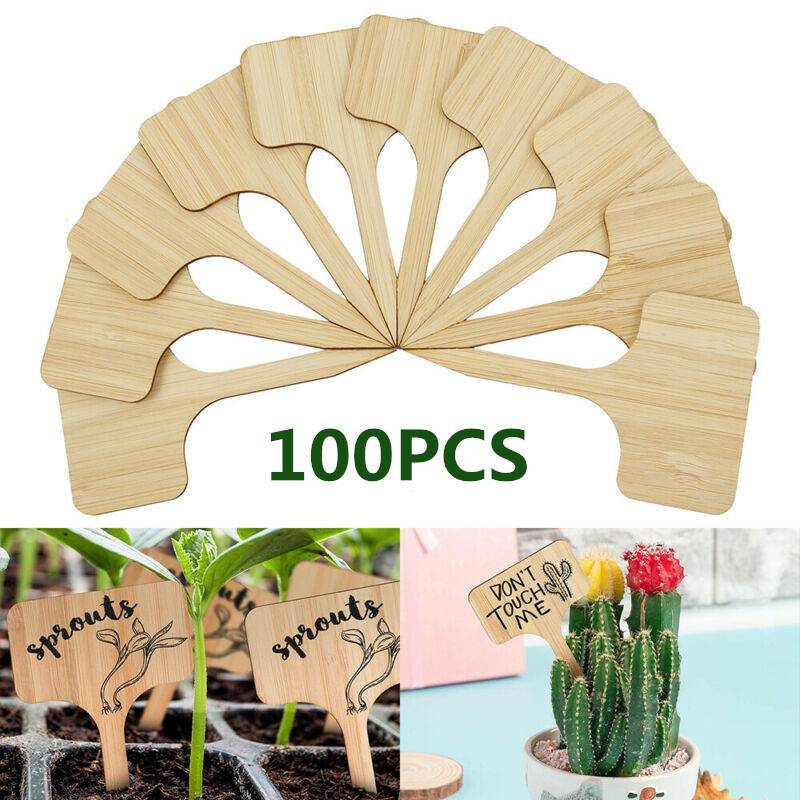 100x weiße Pflanzenetiketten Stecketiketten 1,3x 6cm Pflanzschilder Beschriftung