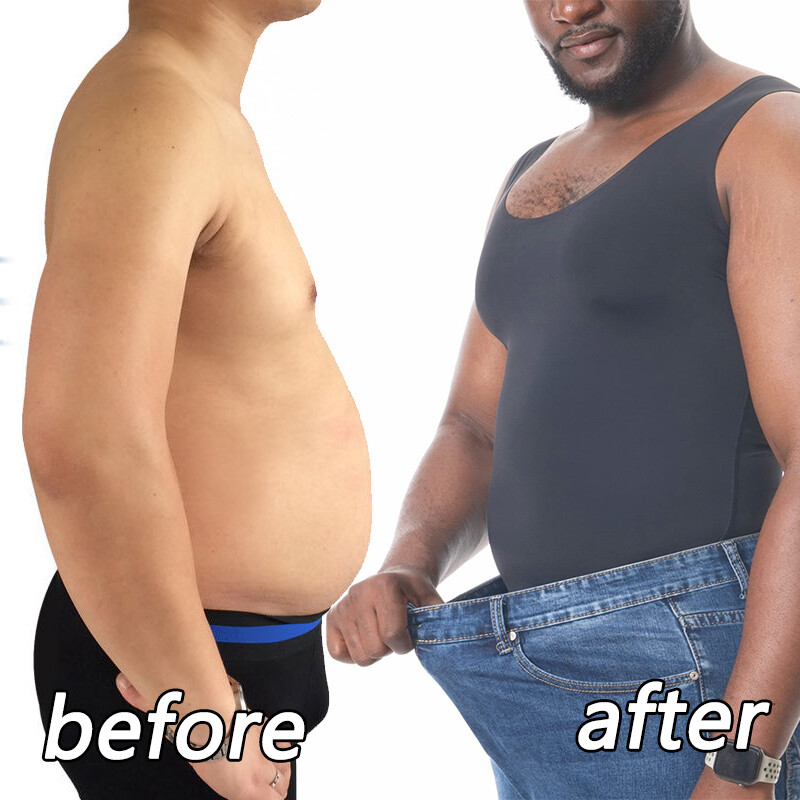 Men Compression Shirts Sleeveless Body Shaper Base Layer Slimming Tank Top Vest