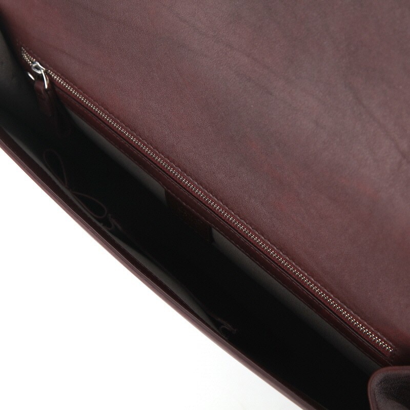 Pre-owned Montblanc Meisterstück Sfumato Portfolio Flap Leather Clutch Bag Purse Men Women In Red