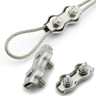 Wire Rope Clamp Thimble Simplex Duplex U Bolt Grip Clips 304 A2 Stainless Steel