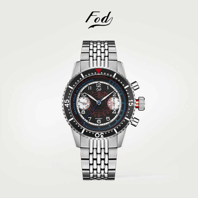 Pre-owned Merkur Mens Chronograph Watches Fod Watch Hand Wind Mechanical Pulsations Ty2901