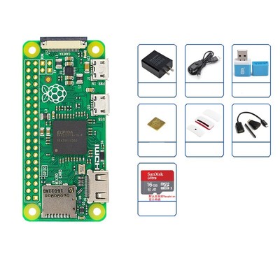 Raspberry Pi Zero Starter Kit Power Supply Case Heatsink 16GB Micro SD Card