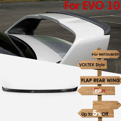 Carbon Fiber VTX Style Rear Wing Spoiler Gurney Flap For MITSUBISHI EVO 10