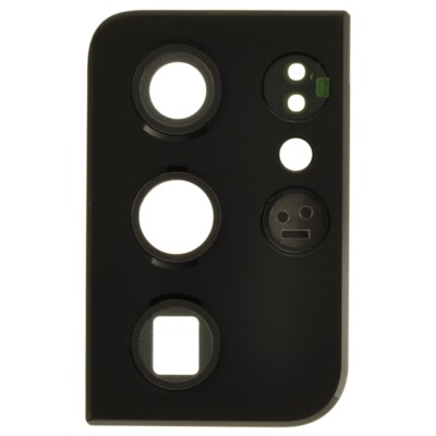 Glass Camera Lens with Bezel Back for Samsung Galaxy S21 Ultra Black Replacement