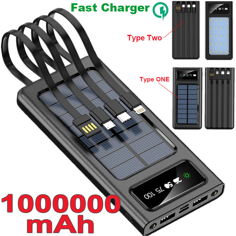 900000mAh 4 USB Backup External Battery Power Bank Pack Charger for Cell Phone