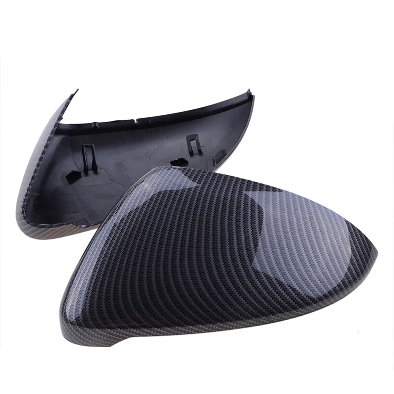 Carbon Fiber Door Side Mirror Cover Caps Replace For VW Golf 7 GTI MK7 15-19