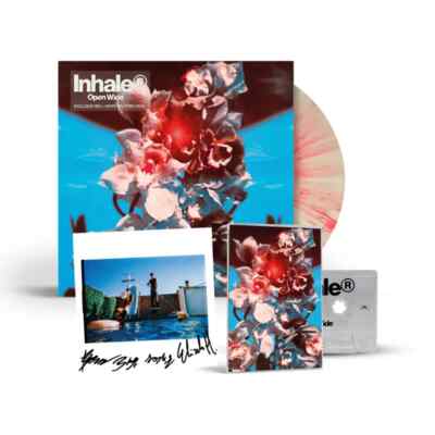 Inhaler open wide splatter vinyl & cassette & signed art print presale