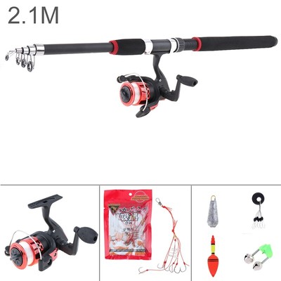2.1m Fishing Rod Reel Line Combo Full Kits Fishing Tackle Sp