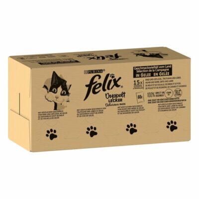 PURINA FELIX KATZENFUTTER NASSFUTTER SPAR JUMBOPACK DOPPELT LECKER 120x85gr